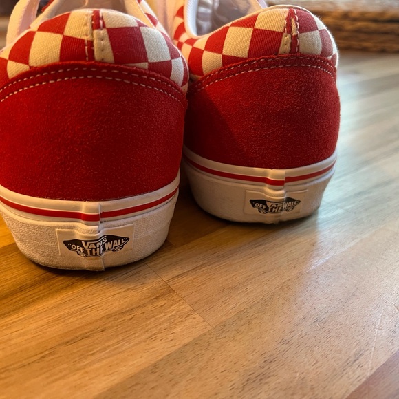 Vans Men’s Red and White Checkered Old School Sneakers Size 12 / EU 46 NEW - Picture 5 of 7